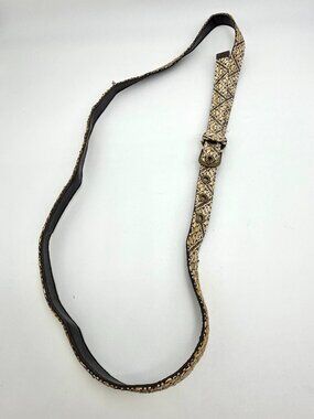 Brown & Cream Tweed Patterned Plus Size Belt - Size 18W